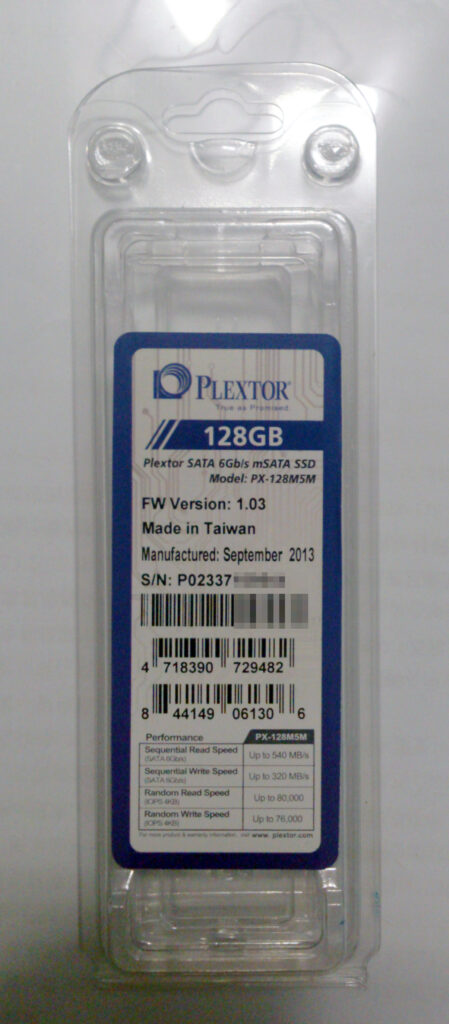 Plextor PX-128M5M package